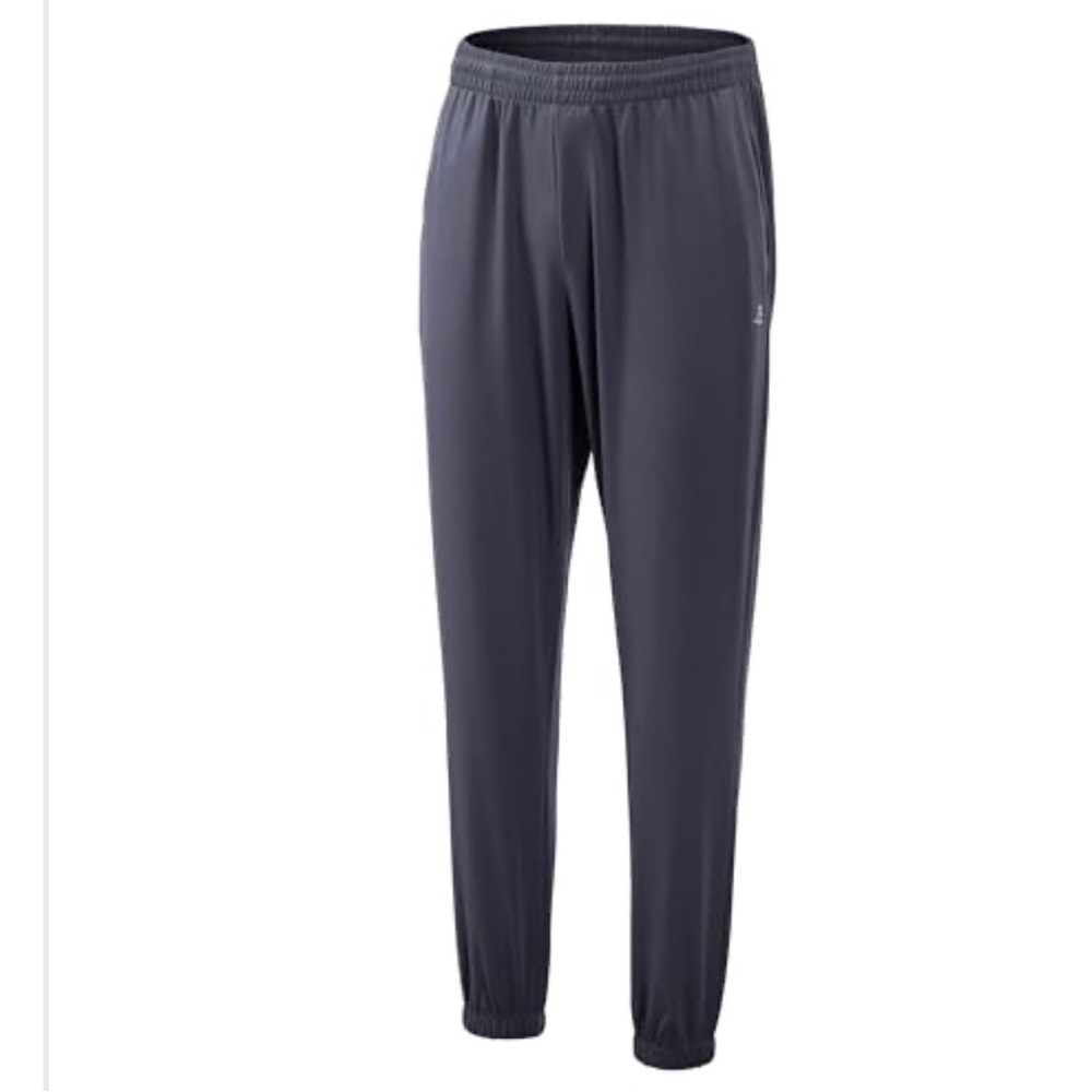NWT M Haimont Men’s Athletic Pants Lightweight Joggers Zipper Pockets, Dark Grey
